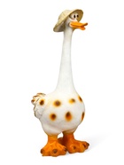 Садовая фигура из полистоуна «Гусь в шляпе малый», 50×27×20 см - Фото 9