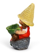 Садовая фигура из полистоуна «Девочка на камне с листом», 48×29×27 см - Фото 8