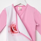 Боди-распашонка для девочки "Роза", рост 74 см (44), цвет розовый/белый 9863 - Фото 3