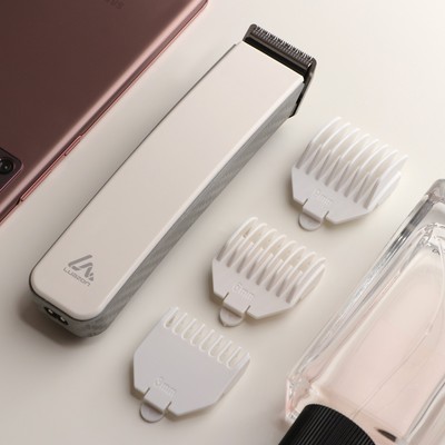 Машинка для стрижки Luazon LTRI-21, 3 Вт, с насадками, LED-индикатор, АКБ, белая