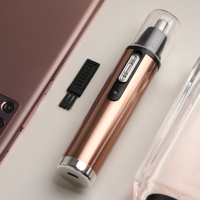 Триммер для волос Luazon LTRI-02, для носа/ушей, АКБ, золотистый - Фото 1