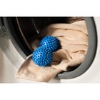 Шарики для стирки белья Доляна, d=6 см, 2 шт., синие - Фото 2