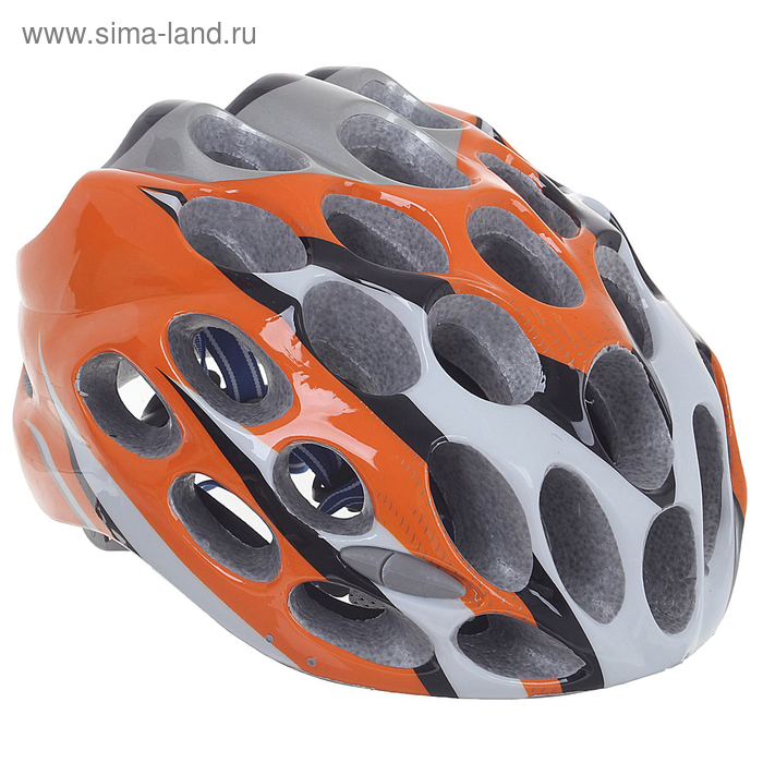 Шлем велосипедиста взрослый ОТ-T39, оранжевый, диаметр 54 см - Фото 1