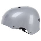 Шлем велосипедиста взрослый ОТ-GK1, глянцевый, серебро d=56 см - Фото 2