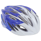 Шлем велосипедиста взрослый ОТ-328, бело-синий, диаметр 54 см - Фото 1