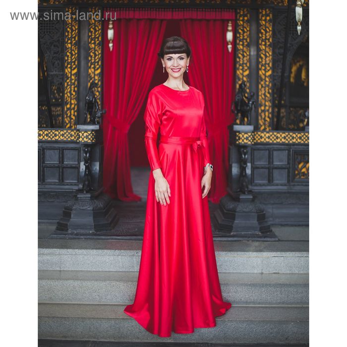 Платье женское, размер 46, рост 168 см, цвет красный (арт. 1580) - Фото 1
