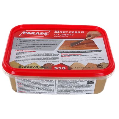 Шпатлевка по дереву PARADE S50 Дуб 0,4кг