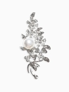 Брошь «Букет с жемчугом», цвет белый в серебре - Фото 1