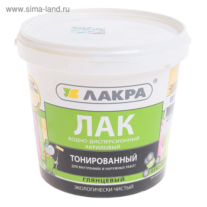 Лак водно – дисперсионный тонированный «ЛАКРА», сосна, 0.9 кг - Фото 1