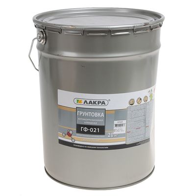 Грунт «ГФ-021», для внутренних и наружных работ, цвет серый, 20 кг