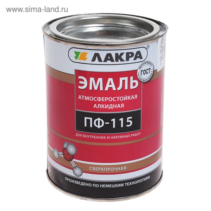 Эмаль атмосферостойкая алкидная «Лакра. ПФ – 115», цвет белый матовый, 1 кг - Фото 1