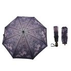 Зонт автоматический "Цветы", R=51см, цвет фиолетовый - Фото 1