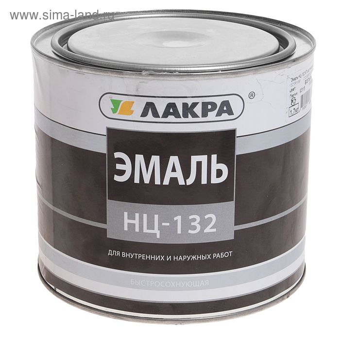Эмаль быстросохнущая «Лакра. НЦ – 132», цвет белый, 1.7 кг - Фото 1