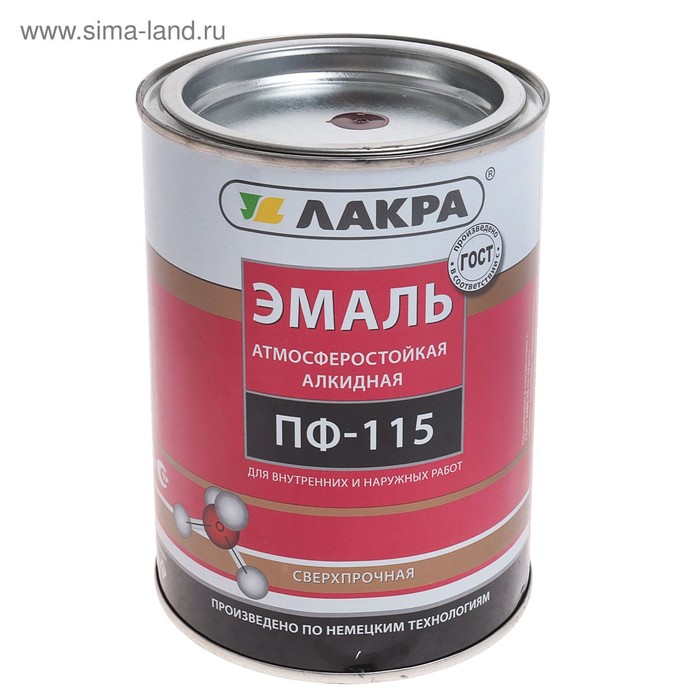 Эмаль атмосферостойкая алкидная «Лакра. ПФ – 115», цвет шоколадно – коричневый, 1 кг - Фото 1