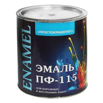 Эмаль «Простокрашено. ПФ – 115», цвет вишневый, 2.7 кг