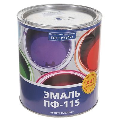 Эмаль «Простокрашено. ПФ – 115», цвет васильковый, 2.7 кг
