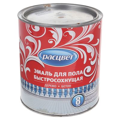 Эмаль быстросохнущая «Расцвет», для пола, цвет коричневое золото, 2.7 кг