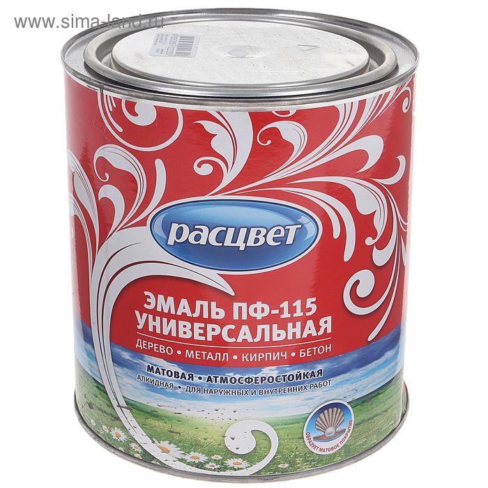Эмаль атмосферостойкая алкидная «Расцвет. ПФ – 115», цвет белый матовый, 2.7 кг - Фото 1