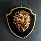 Панно "Голова льва" бронза/черный, 40см - фото 3498425
