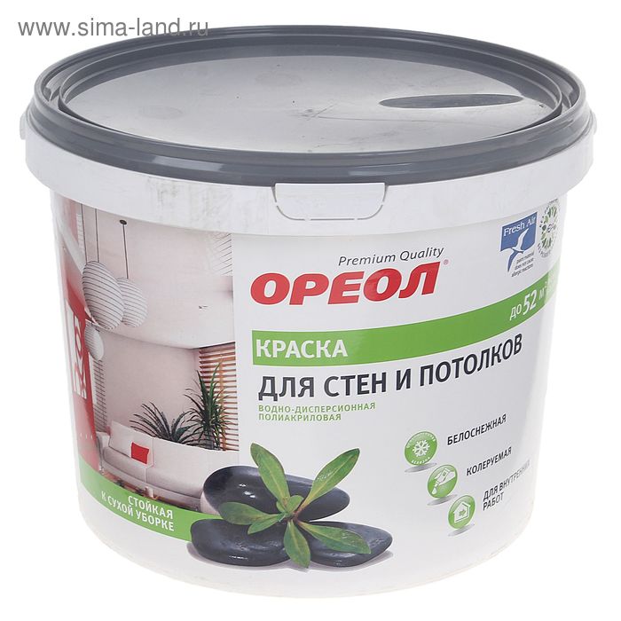 Краска водно – дисперсионная «ОРЕОЛ», для внутренних работ, 6.5 кг - Фото 1