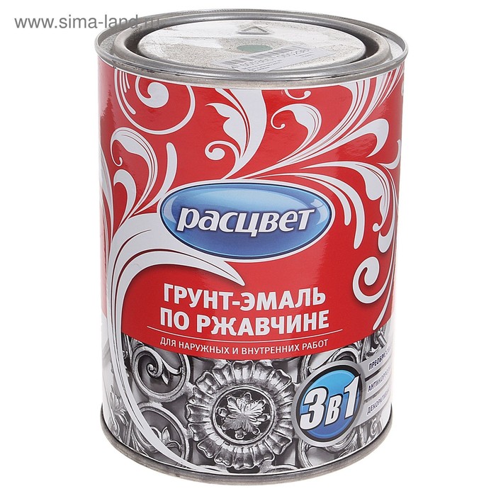 Грунт – эмаль по ржавчине, алкидная, цвет вишневый, 0.9 кг - Фото 1