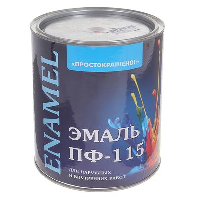Эмаль «Простокрашено. ПФ – 115», цвет красный, 2.7 кг