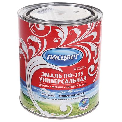 Эмаль атмосферостойкая алкидная «Расцвет ПФ – 115», цвет коричневый, 2.7 кг