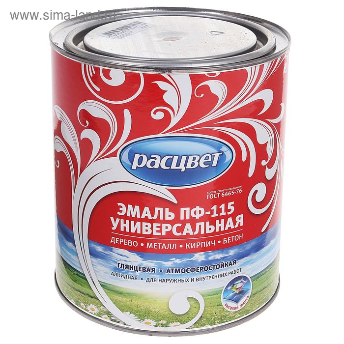 Эмаль атмосферостойкая алкидная «Расцвет ПФ – 115», цвет коричневый, 2.7 кг - Фото 1