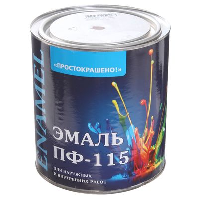 Эмаль «Простокрашено. ПФ – 115», цвет коричневый, 2.7 кг