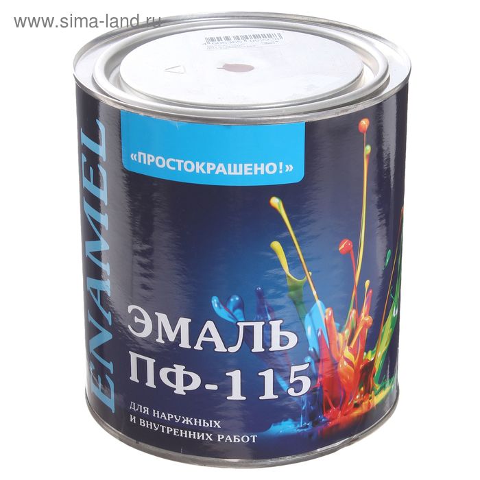 Эмаль «Простокрашено. ПФ – 115», цвет коричневый, 2.7 кг - Фото 1
