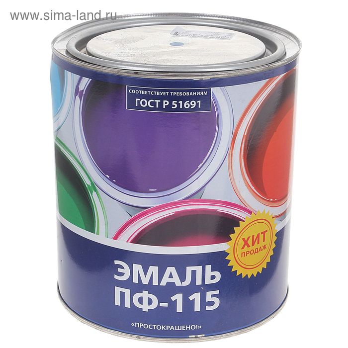 Эмаль «Простокрашено. ПФ – 115», цвет синий, 2.7 кг - Фото 1