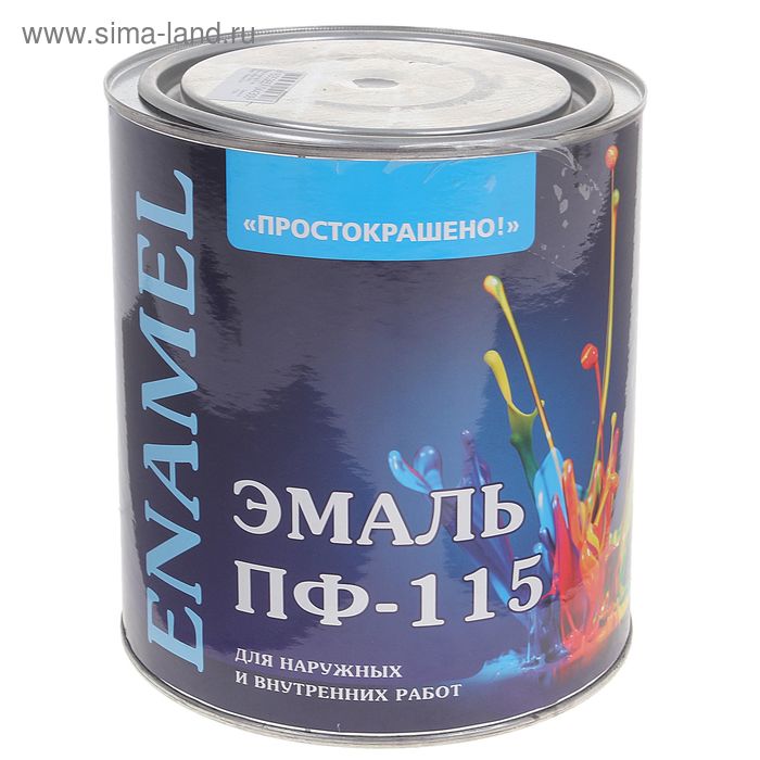 Эмаль «Простокрашено. ПФ – 115», цвет чёрный, 2.7 кг - Фото 1