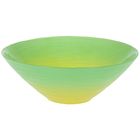Салатник стеклянный d=20 см "Риски", 700 мл, цвет желто-зеленый - Фото 1