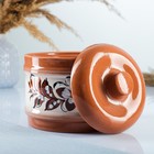 Банка для сыпучих продуктов Кунгурская керамика «Виктория», 900 мл, коричневая - Фото 2
