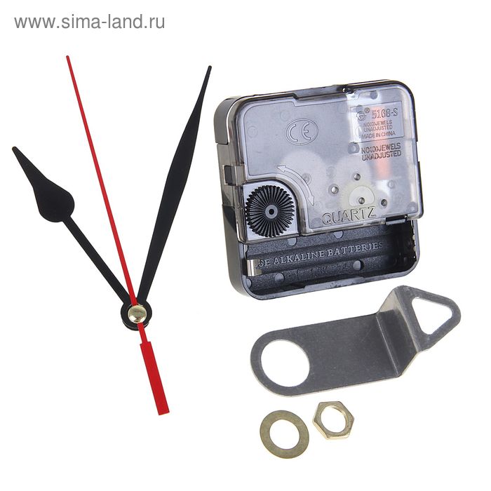 Часовой механизм со стрелками 5168s, шток 12 мм, резьба 8 мм, стрелки 69/90/94 мм - Фото 1