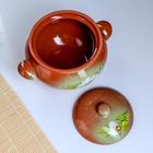 Жаровня Кунгурская керамика, 2 л, с ручками, зелёная - Фото 4