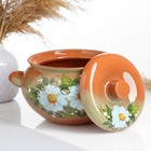 Жаровня Кунгурская керамика, 2 л, с ручками, зелёная - Фото 6