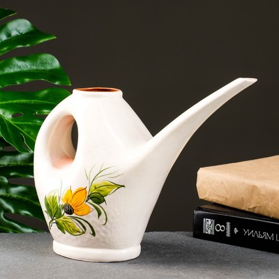 Декоративное кашпо для цветов «Лейка», 1.2 л, 20×9×31 см, керамическое, МИКС