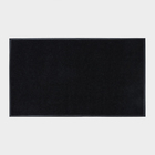 Коврик придверный влаговпитывающий, ребристый, «Стандарт», 90×150 см, чёрный - Фото 1