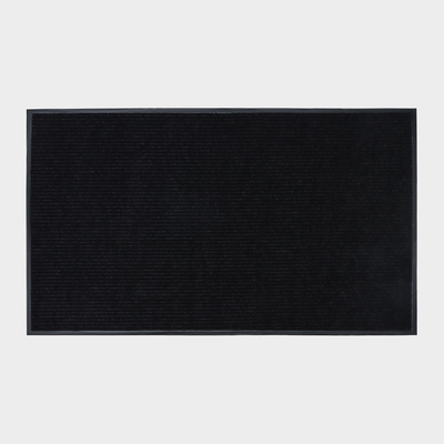 Коврик придверный влаговпитывающий, ребристый, «Стандарт», 90×150 см, цвет чёрный