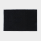 Коврик придверный влаговпитывающий, ребристый, «Стандарт», 80×120 см, чёрный - Фото 1