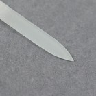 Пилка стеклянная для ногтей, 9 см, в чехле, на блистере, цвет серебристый, FG-02-09 - Фото 2