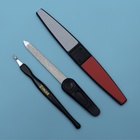 Набор маникюрный, 3 предмета, на блистере, цвет чёрный/золотой, SIS-09 - Фото 3