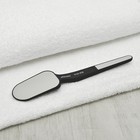 Тёрка для ног, лазерная, двусторонняя, прорезиненная ручка, 19 см, цвет чёрный, RB-06-A - Фото 1