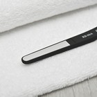 Тёрка для ног, лазерная, двусторонняя, прорезиненная ручка, 19 см, цвет чёрный, RB-06-A - Фото 3