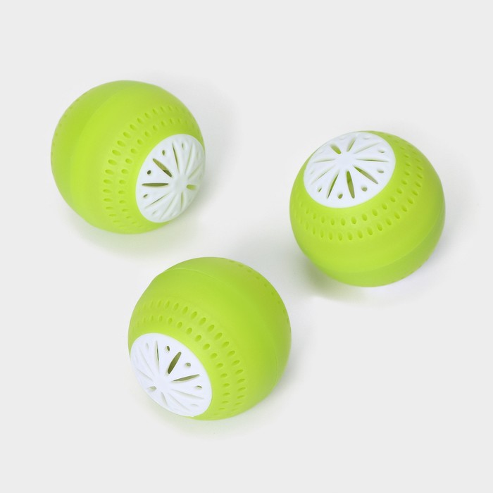 Поглотитель запаха для холодильника Доляна, 3 шт., d=5 см - Фото 1