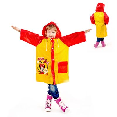 Дождевик со светоотражающим элементом "Милая модница" Минни Маус, р-р S, рост 92-98 см
