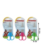 Ножницы 12,5 см, в пластиковом в футляре, МИКС - фото 809495808