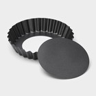 Форма для выпечки Доляна «Жаклин», d=11 см, со съёмным дном, антипригарное покрытие, цвет чёрный - Фото 3