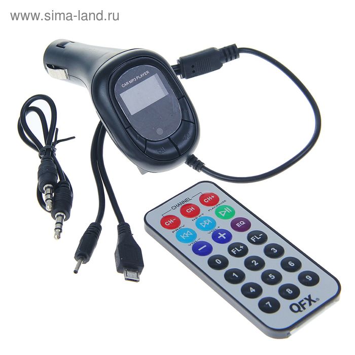FM - трансмиттер Luazon, USB/MicroSD/AUX/MP3/WMA/провод-AUX/зарядки - Фото 1